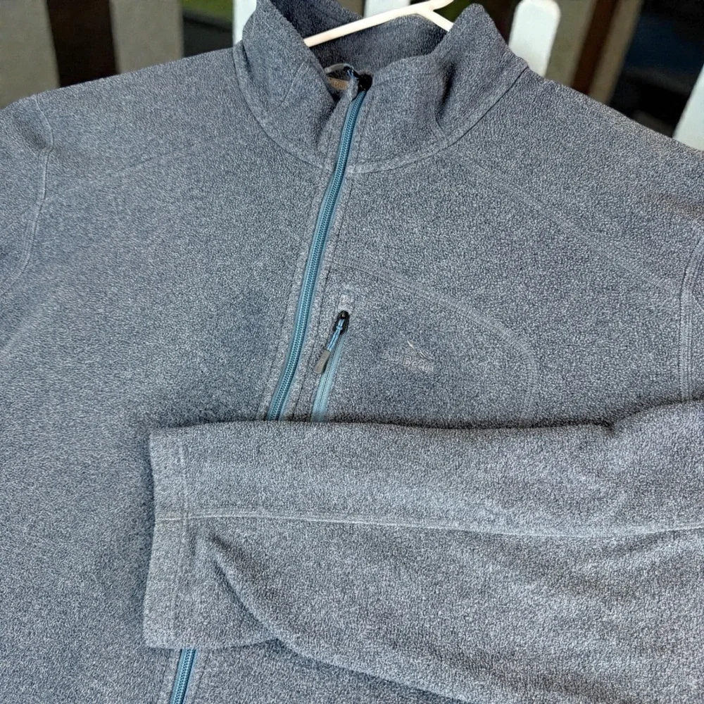 LL‎ Bean Mens Fleece Jacket XXXL REG Grey Full Zip Outdoor Casual Layer